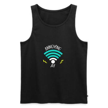 Funny gamer shirt for gamers gift - Men's Premium Organic Tank Top - black - Front - AI Model Male 178 light (178cm)