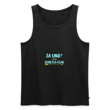 Lustiges Shirt lustiger Spruch geschenk - Männer Premium Bio Tank Top - Schwarz - Vorne - Michal (187cm)