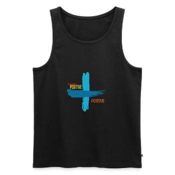 Optimismus - Männer Premium Bio Tank Top - Schwarz - Vorne - AI Model Male 178 light (178cm)