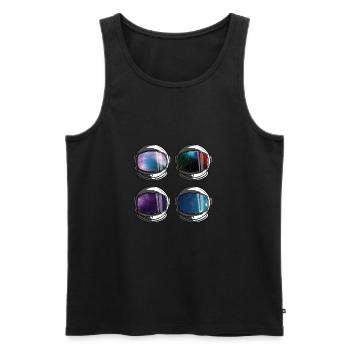 Zum Flug bereit - Männer Premium Bio Tank Top - Schwarz - Vorne - AI Model Male 178 light (178cm)