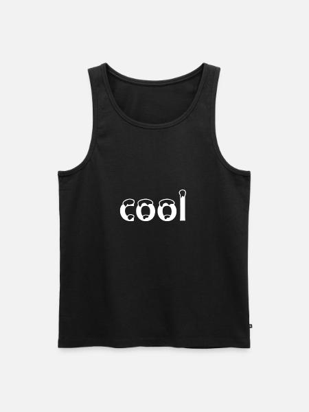 cool - Men's Premium Organic Tank Top - black
