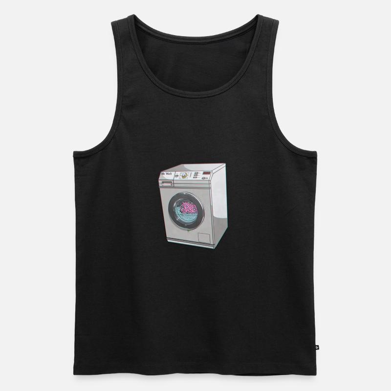 BRAIN WASHED - Männer Premium Bio Tank Top - Schwarz