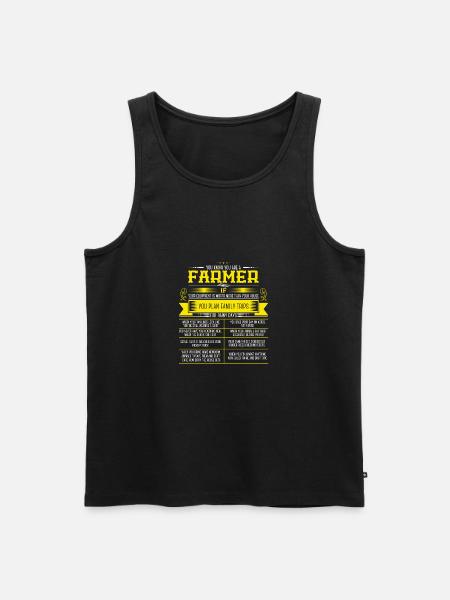 FARMER - Männer Premium Bio Tank Top - Schwarz