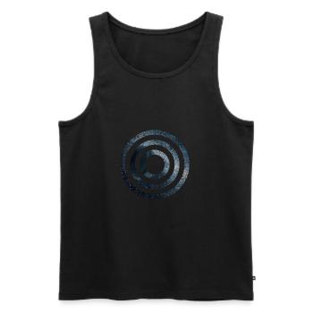 ESPACE CERCLES GRUNGE CERCLES - Débardeur bio Premium Homme - noir - Devant - Michal (187cm)