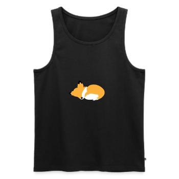 Schlafende Fox - Männer Premium Bio Tank Top - Schwarz - Vorne - AI Model Male 178 light (178cm)