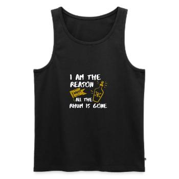 I Am the Reason Why Rum is Gone Gift - Débardeur bio Premium Homme - noir - Devant - Michal (187cm)