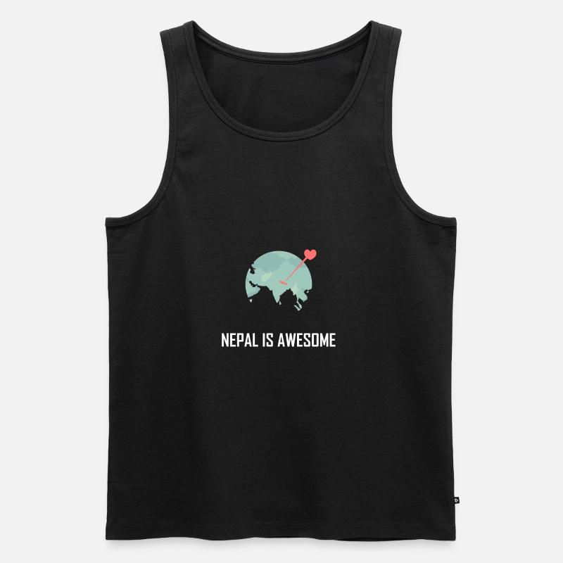 Nepal ist großartig - Männer Premium Bio Tank Top - Schwarz