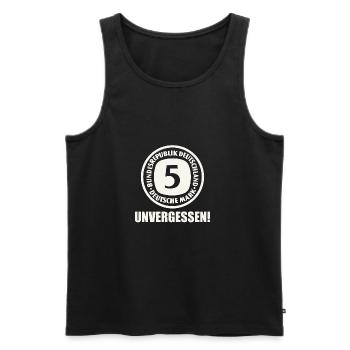 5 Deutsche Mark DM D-Mark Vergangenheit - Männer Premium Bio Tank Top - Schwarz - Vorne - AI Model Male 178 light (178cm)