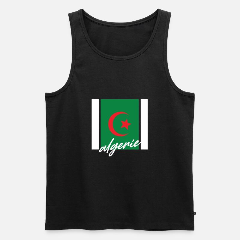 Algerie - Männer Premium Bio Tank Top - Schwarz