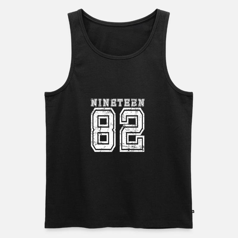 NINETEEN 1982 - Männer Premium Bio Tank Top - Schwarz