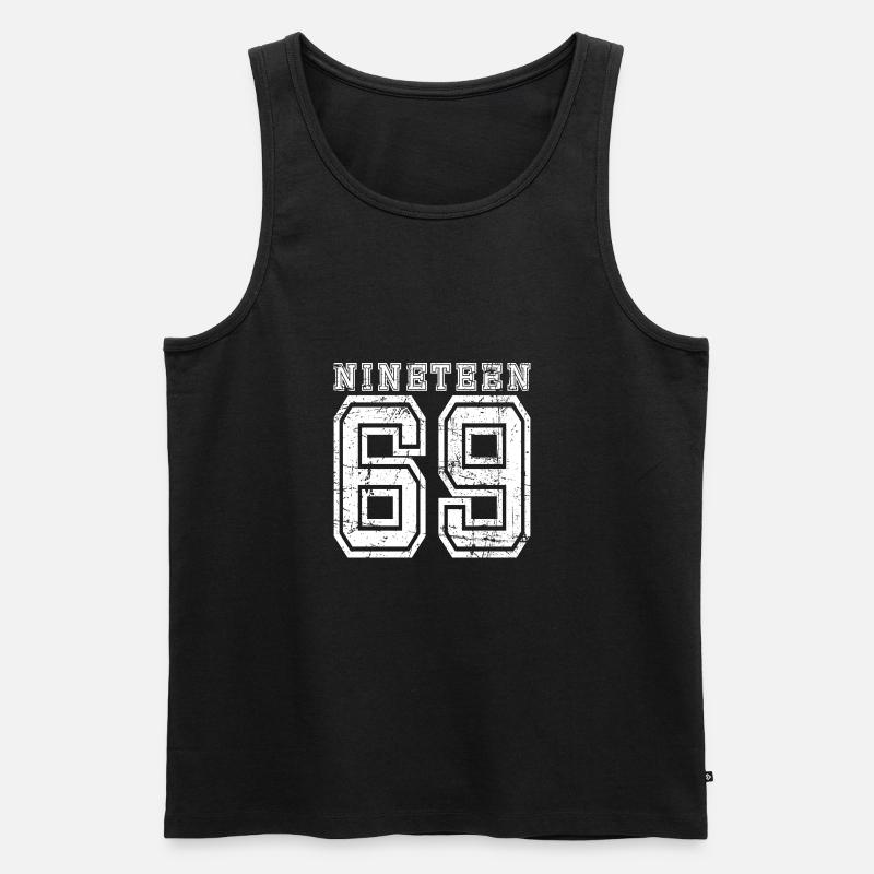 NINETEEN 1969 - Männer Premium Bio Tank Top - Schwarz