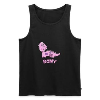 Dinosaurier lustig Kind Romy Geschenk Geburtstag K - Männer Premium Bio Tank Top - Schwarz - Vorne - AI Model Male 178 light (178cm)