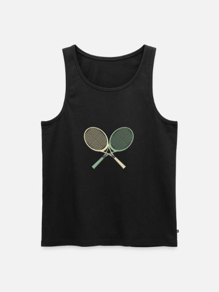 Ideas de regalo de tenis deportes de raqueta - Camiseta de tirantes ecológica prémium para hombre - negro