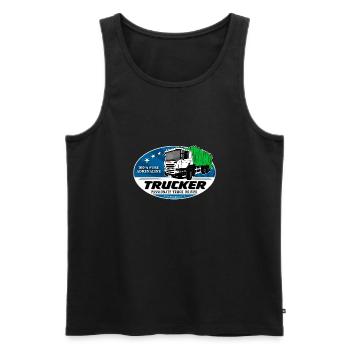 Garbage truck - Garbage truck - Men's Premium Organic Tank Top - black - Front - AI Model Male 178 light (178cm)