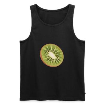 Kiwi - Männer Premium Bio Tank Top - Schwarz - Vorne - Michal (187cm)