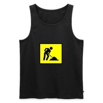 bauen handwerker mechaniker baustelle maurer176 - Männer Premium Bio Tank Top - Schwarz - Vorne - AI Model Male 178 light (178cm)