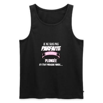 Plonge e cadeau humour - Débardeur bio Premium Homme - noir - Devant - Michal (187cm)