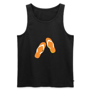 été plage l'été plage vacances urlaub301 - Débardeur bio Premium Homme - noir - Devant - Michal (187cm)