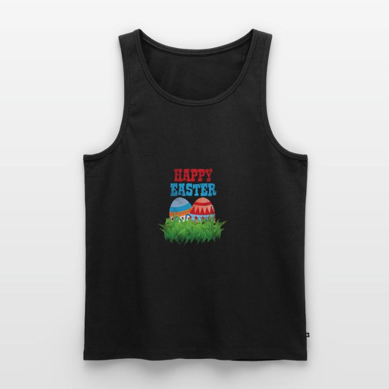 Easter Easter Eggs Easter Bunny Jesus Easter Christian Men's Premium Organic Tank Top
