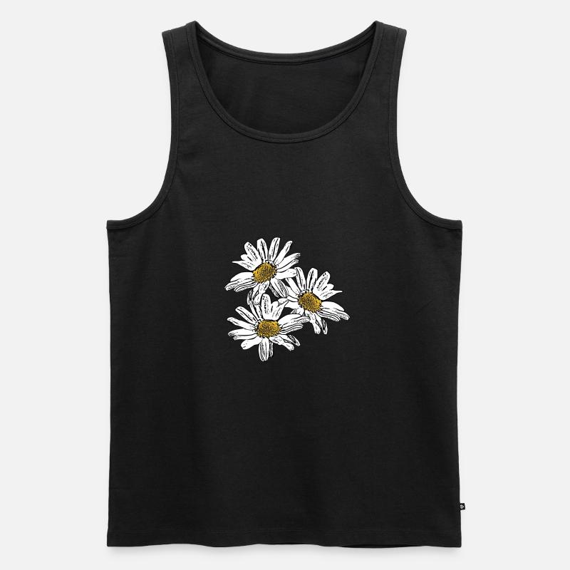 Fleur Fleur Blanche Fleurs Blanches Fleurs Blanches - Débardeur bio Premium Homme - noir