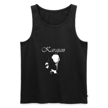 H. von Karajan - Men's Premium Organic Tank Top - black - Front - Michal (187cm)