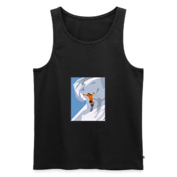 ski - Men's Premium Organic Tank Top - black - Front - AI Model Male 178 light (178cm)