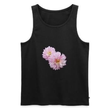 flowers lilies tulips orchids sunflower dahlia ger - Männer Premium Bio Tank Top - Schwarz - Vorne - AI Model Male 178 light (178cm)