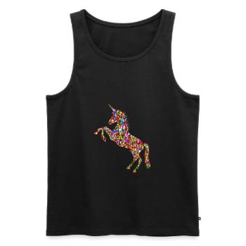 unicorn - Débardeur bio Premium Homme - noir - Devant - Michal (187cm)