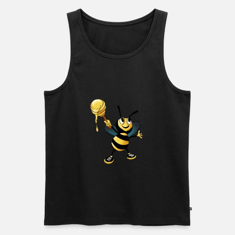 honey bee - Männer Premium Bio Tank Top - Schwarz