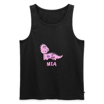 Dinosaur Funny Child Mia Gift Birthday Ko - Men's Premium Organic Tank Top - black - Front - AI Model Male 178 light (178cm)