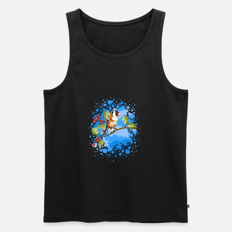 Vogel - Männer Premium Bio Tank Top - Schwarz