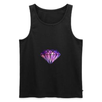 diamant diamant - Débardeur bio Premium Homme - noir - Devant - AI Model Male 178 light (178cm)
