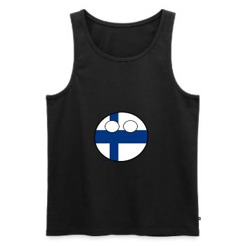 Countryball Country Home Finland - Men's Premium Organic Tank Top - black - Front - Michal (187cm)
