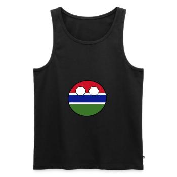 Countryball Land Heimat Gambia - Männer Premium Bio Tank Top - Schwarz - Vorne - Michal (187cm)