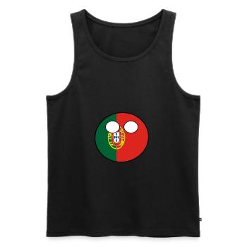 Countryball pays Patrie Portugal - Débardeur bio Premium Homme - noir - Devant - Michal (187cm)