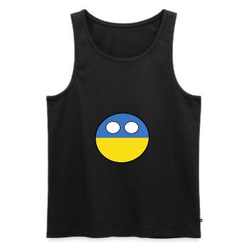 Countryball Country Homeland Ukraine - Men's Premium Organic Tank Top - black - Front - Michal (187cm)