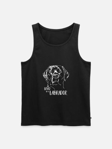 LABRADOR Labbi aimé par un Labrador disant Wilsigns - Débardeur bio Premium Homme - noir