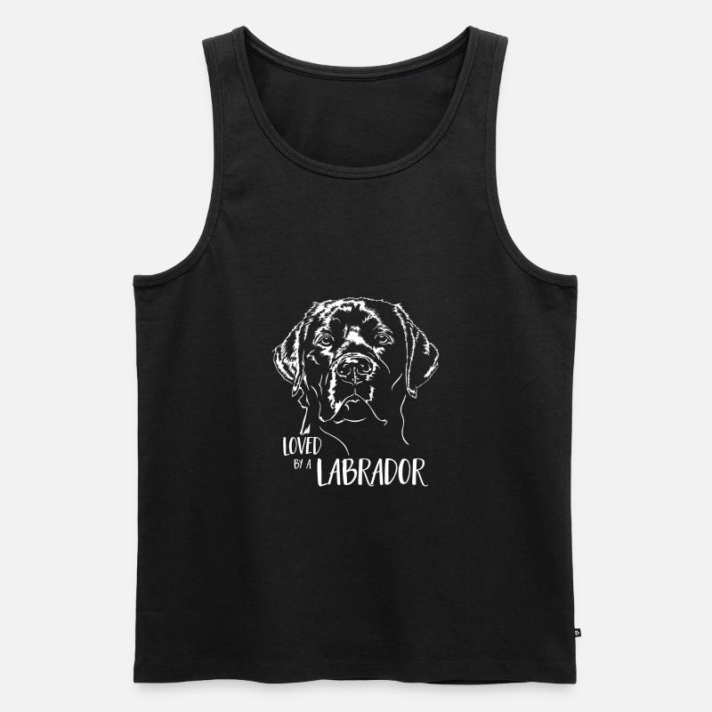 LABRADOR Labbi aimé par un Labrador disant Wilsigns - Débardeur bio Premium Homme - noir