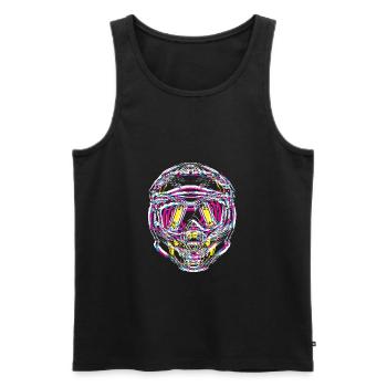 Helmet - Men's Premium Organic Tank Top - black - Front - Michal (187cm)