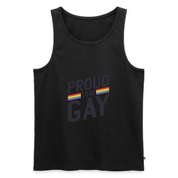 Gay Gay Homo Pride Proud Csd Gift Pride - Men's Premium Organic Tank Top - black - Front - AI Model Male 178 light (178cm)