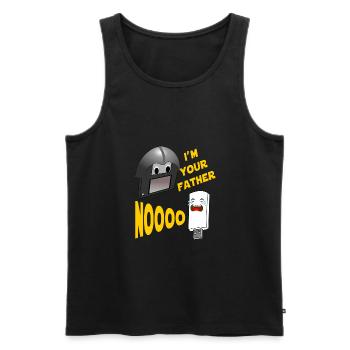 diskette usb vater Pc nerd geek geschenk lustig - Männer Premium Bio Tank Top - Schwarz - Vorne - AI Model Male 178 light (178cm)