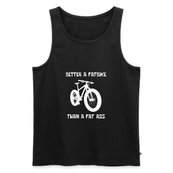 Fatbike - Better than a fat ass shirt for bikers - Men's Premium Organic Tank Top - black - Front - AI Model Male 178 light (178cm)