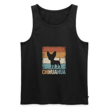 Chihuahua - Débardeur bio Premium Homme - noir - Devant - Michal (187cm)
