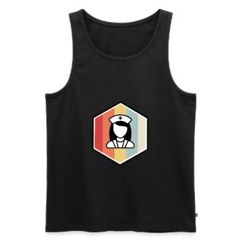 Nurse Doctor Hospital Krankenschwester - Männer Premium Bio Tank Top - Schwarz - Vorne - Michal (187cm)