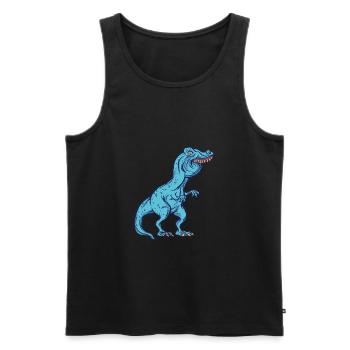 Tyrannosaurus Rex Overbite Rabbit Teeth Funny - Men's Premium Organic Tank Top - black - Front - AI Model Male 178 light (178cm)