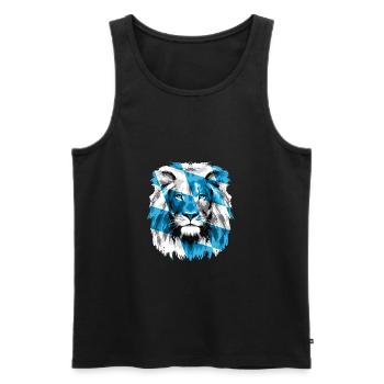 Bayern Löwe - Männer Premium Bio Tank Top - Schwarz - Vorne - AI Model Male 178 light (178cm)