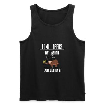 Home Office Bürohumor Homeoffice Quarantäne Team - Männer Premium Bio Tank Top - Schwarz - Vorne - Michal (187cm)