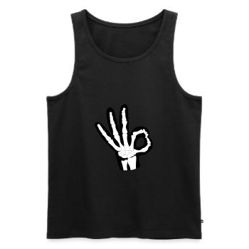 OK Knochen - Männer Premium Bio Tank Top - Schwarz - Vorne - AI Model Male 178 light (178cm)