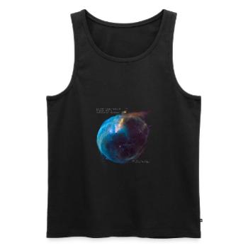 Bubble Nebula - Men's Premium Organic Tank Top - black - Front - AI Model Male 178 light (178cm)