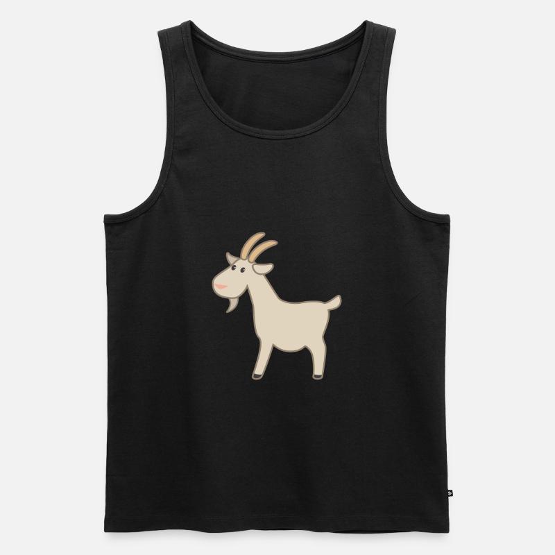 Ziege - Männer Premium Bio Tank Top - Schwarz